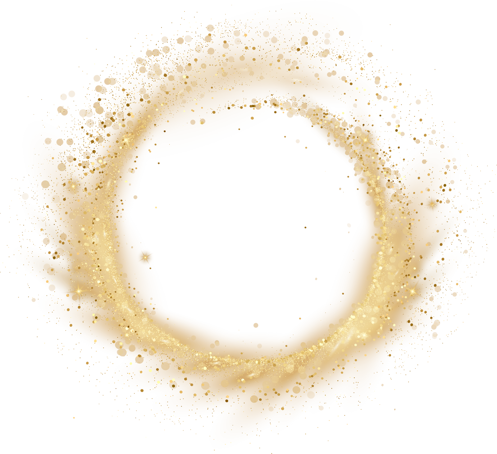 Gold Glitter Shining Swirl